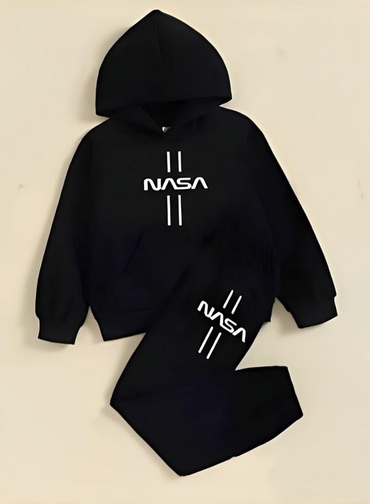 2 Pcs Kids Baby Tracksuit Black NASA